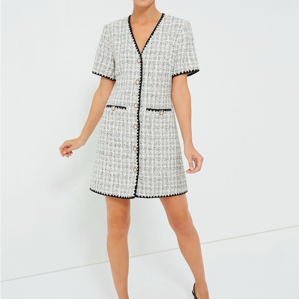 tuckernuck pomander place white tweed josephine dress NWT